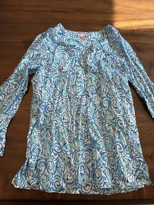 Lilly Pulitzer Amelia Island Top Small Top Blouse Resort White Chasing Tail