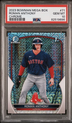 Roman Anthony 2023 Bowman Chrome Mega Box 1st Mojo Refractor Red Sox PSA 10