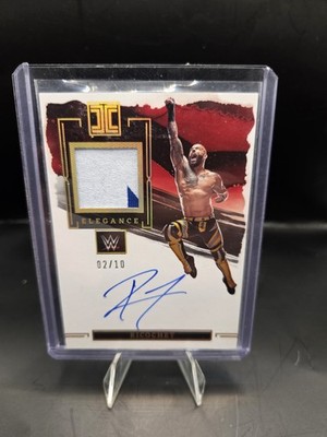 WWE Ricochet On Card Autogramm Worn Used Patch Limitiert 2/10 Panini Impeccable