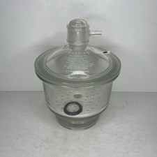 PYREX Glass 2.4L Small Vacuum Desiccator 40/35 Sleeve & Rack