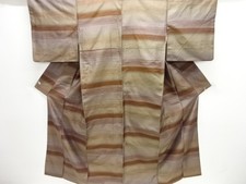 7555367: JAPANESE KIMONO / TSUMUGI / WOVEN STRIPE
