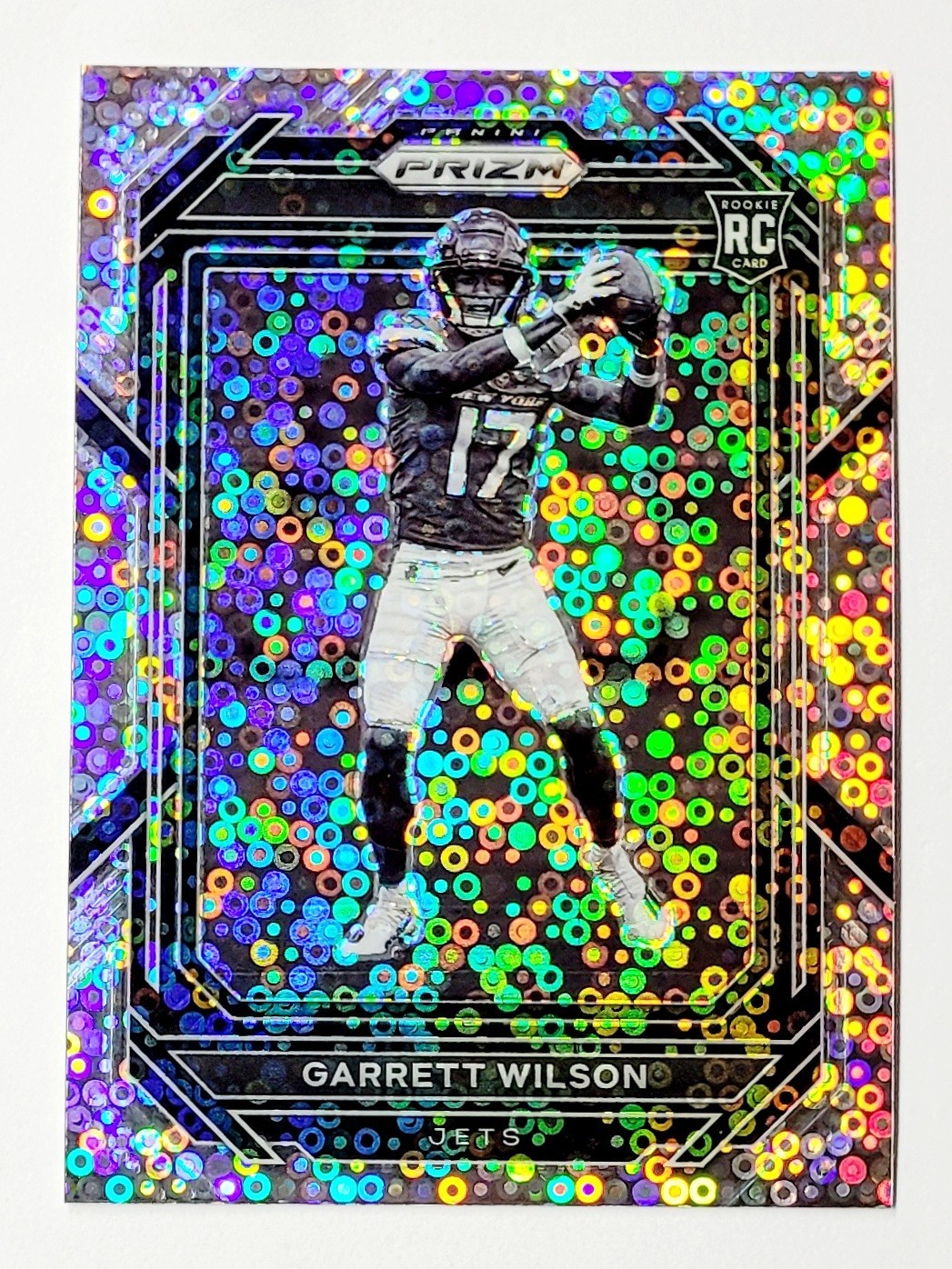 2022 Panini Prizm Garrett Wilson RC Negative Variation No Huddle Prizm #309 Jets