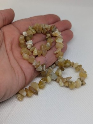 Chip Beads, Yellow Peruvian Opal 16'' Full Strand Gemstone Chip Beads