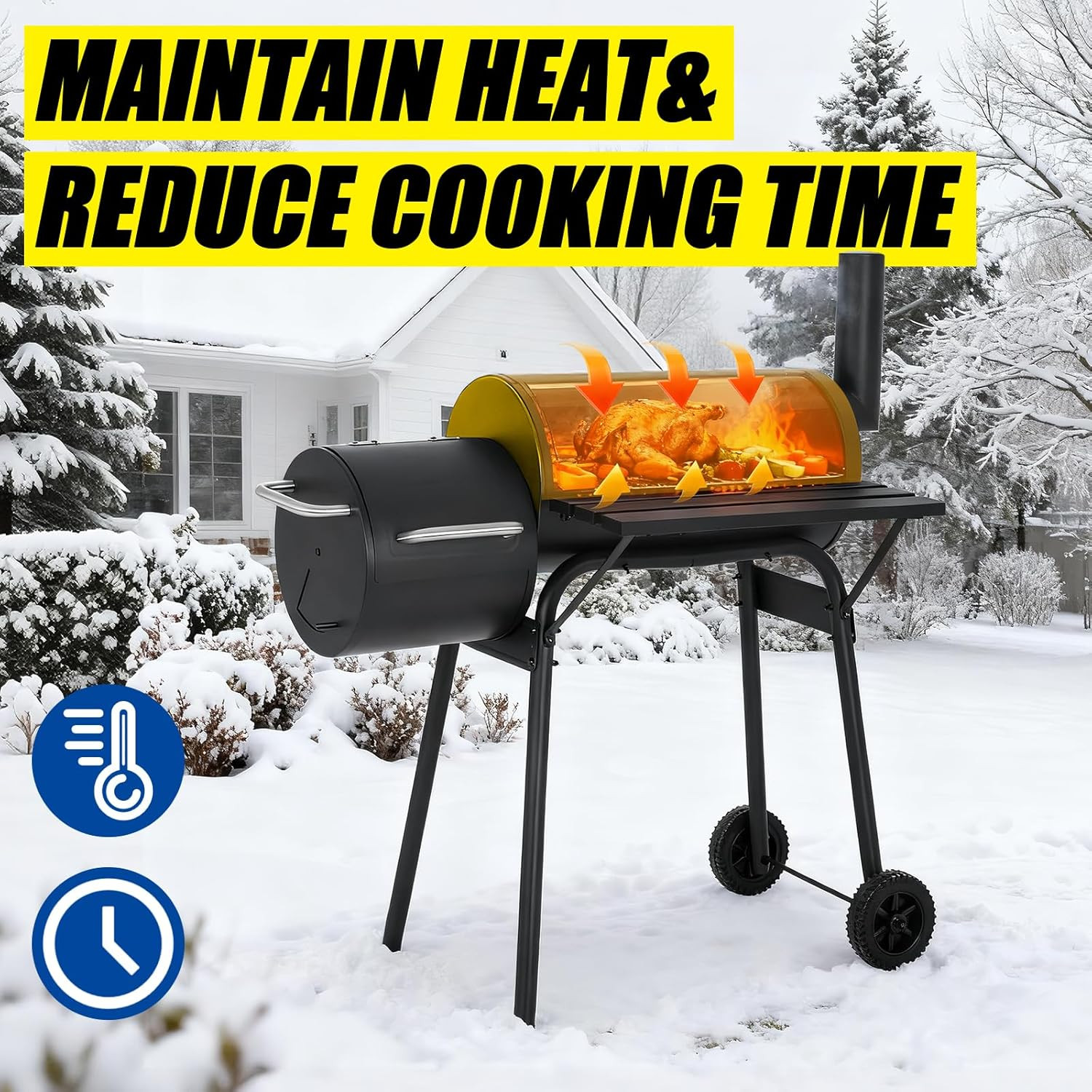 PWABOSE Thermal Blanket for Grill, 35X40 Inch Heavy-Duty Smoker Grill Insulation