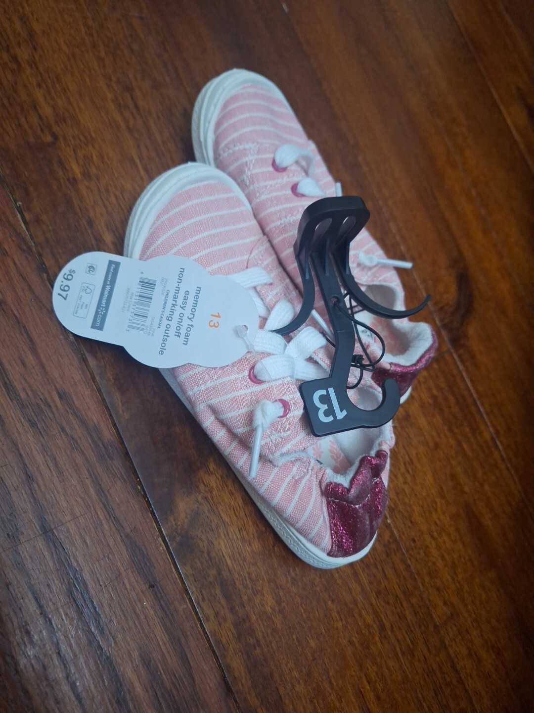 Wonder Nation Little Girl & Big Girl Casual Bump Toe Sneaker