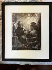 Alfred Hitchcock portrait by  Don Freeman