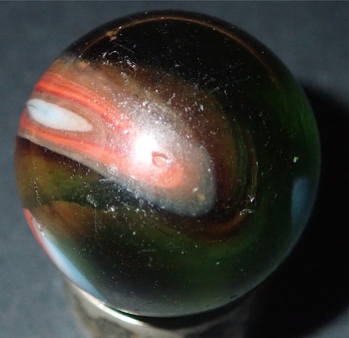 Marbles Larger Peltier Multicolor Swirl Green Base 0.672” J - Picture 8 of 12