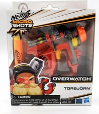 NERF Hasbro Microshots Overwatch Torbjorn Blaster Gun With 2 Darts, NEW