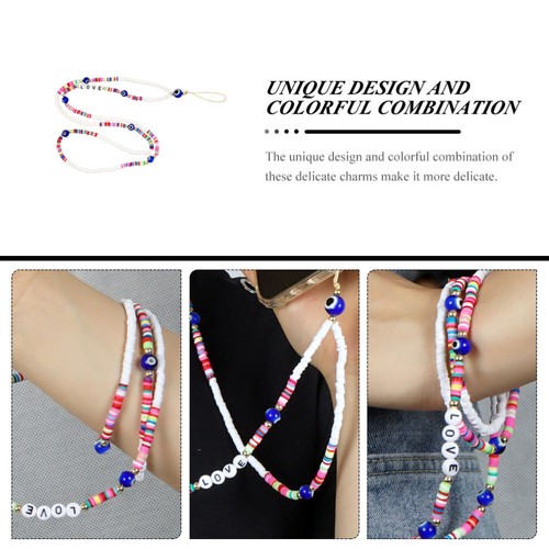 Decorative Beaded Multi-functional Phone Hanging Rope Beaded Phone Chain Girls - 第 6/12 張圖片