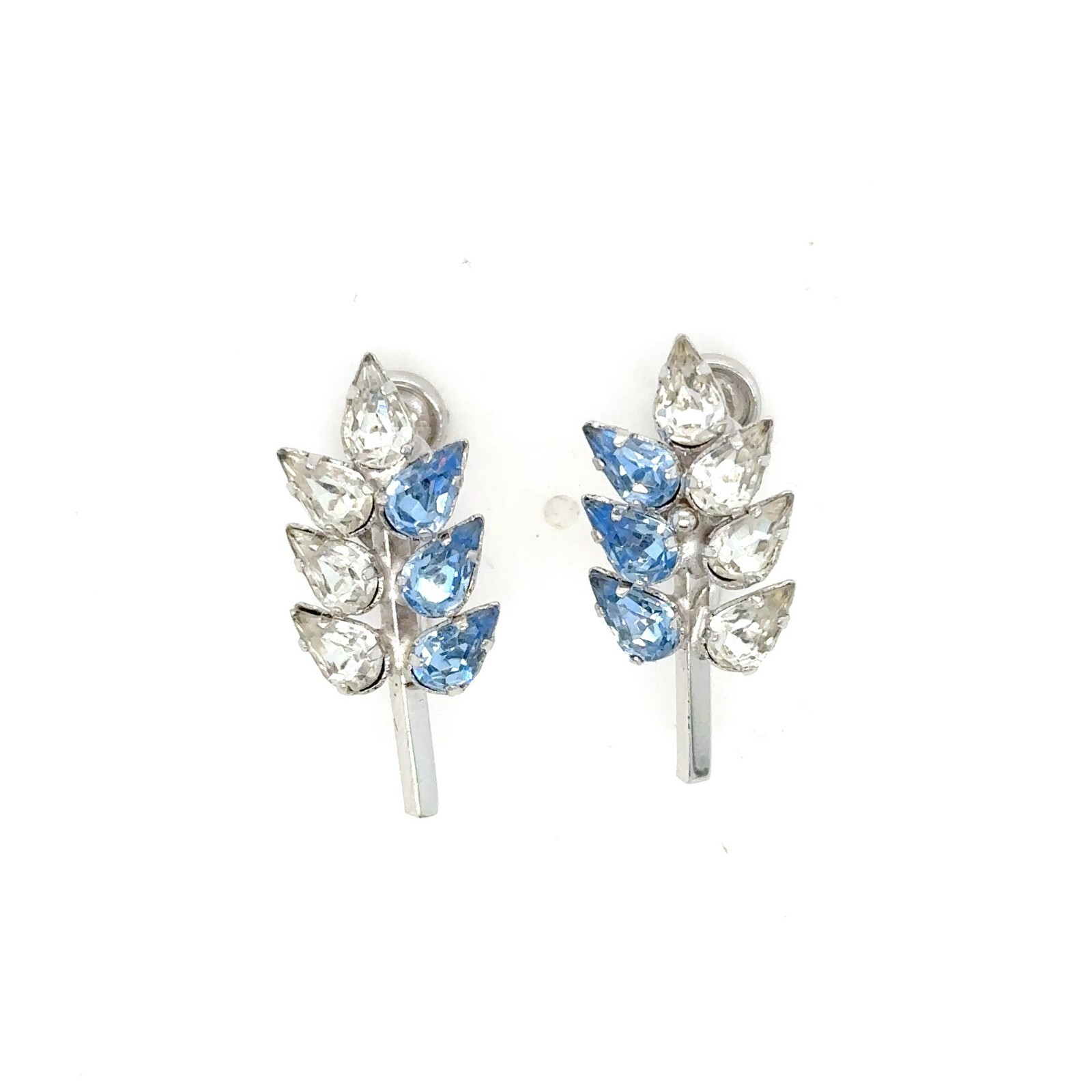 Marilyn Monroe Memorabilia Personal Sterling Silver Blue White Crystal Earrings image 2