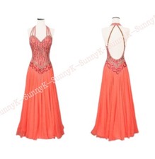 Handmade Dance Dress/Standard Ballroom Competition smooth Waltz Tango Costume