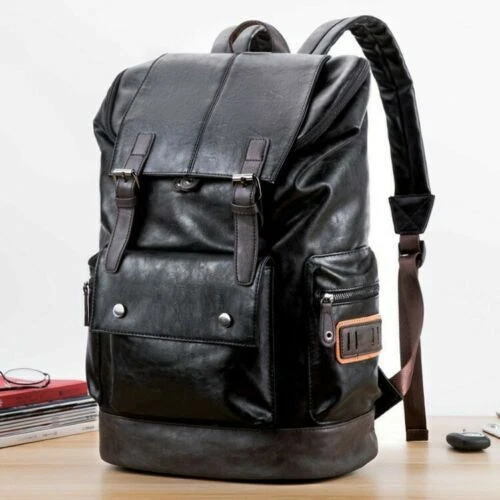 Men's Leather Backpack Shoulder Bag Weekender Travel School Laptop Bags Daypack
Opens in a new windo