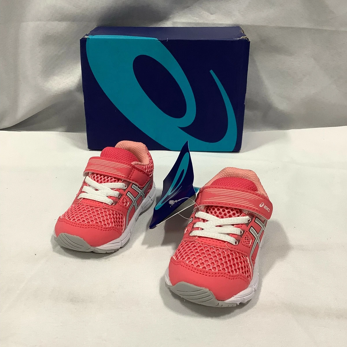 Asics Kids Contend 5 TS 1014A046 701 Low Top Pink White Running Shoes Size US 4