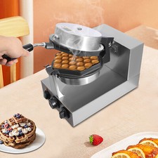 Nonstick Commercial Electric Waffle Maker Round Single Plate Restaurant Catering
