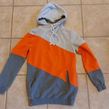  Ampersand Avenue Hoodie Womens Small Double Hood Color Block Grey