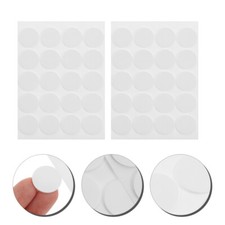 20 Pcs Double-sided Wax Wick Sticker Adhesive Tape Circle Labels Round Stickers
