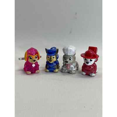 Paw Patrol Micro Movers Lot of 4 Chase, Marshall, Skye, and Dolores 