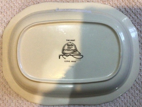 Fox Hunt Hunting SpodeMedium Rectangular Vegetable Bowl Gone Away - Picture 4 of 5