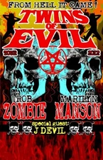Marilyn Manson & Rob Zombie Twins Of Evil Tour Concert Poster