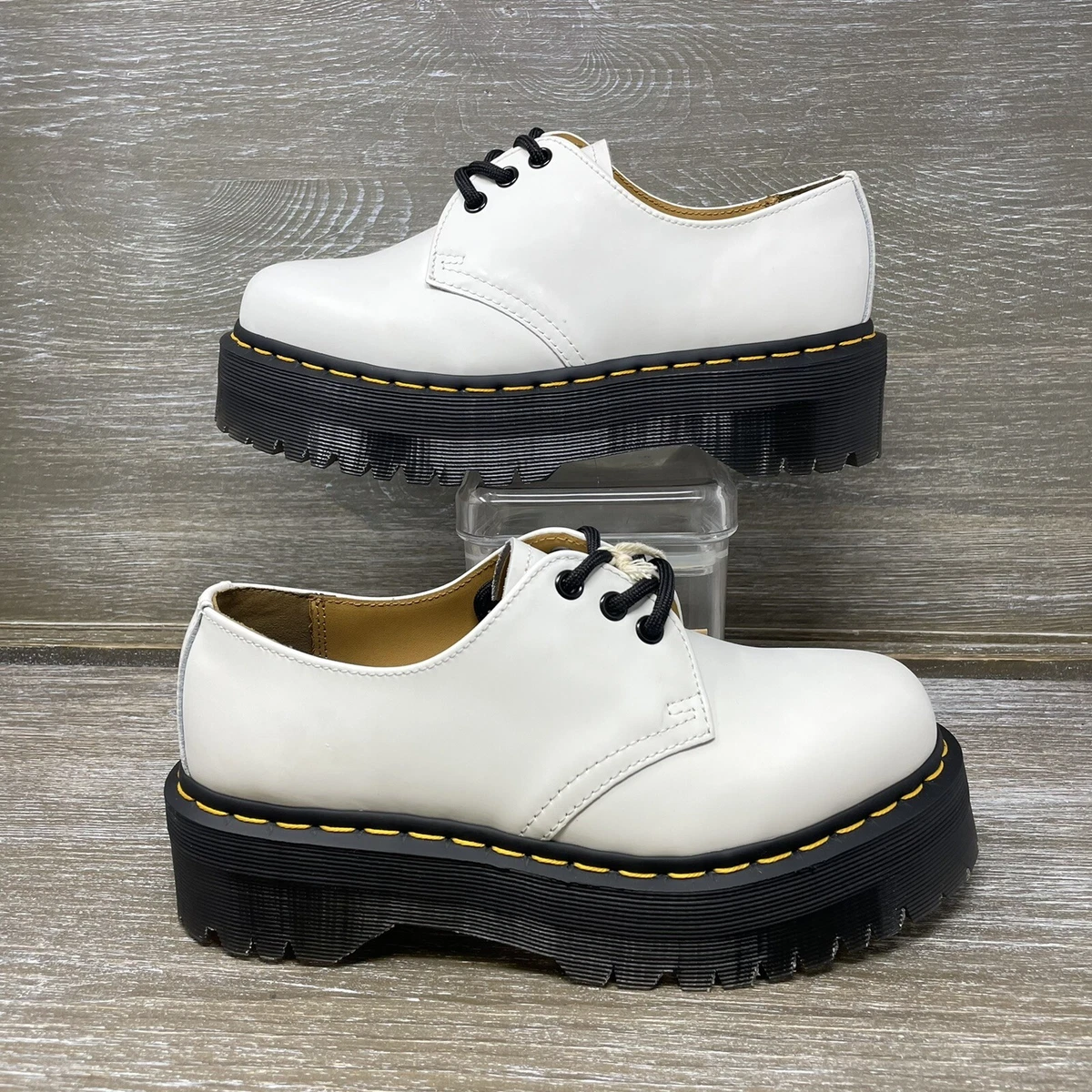 1461 Smooth Leather Platform Shoes in White