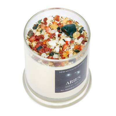 Aries Candle - Zodiac Astrology (Mar. 21 - Apr. 19) by New Moon Beginnings