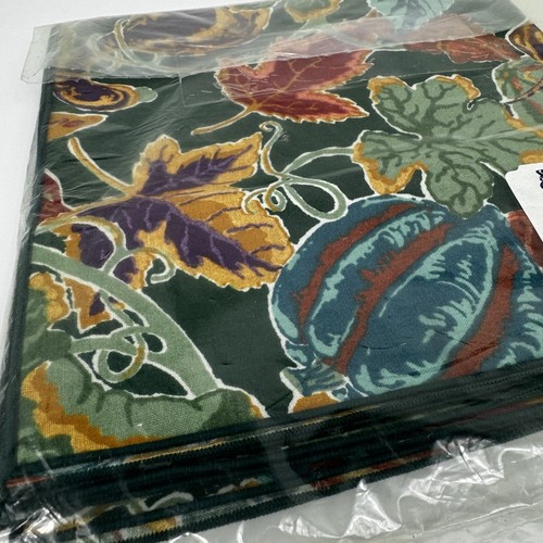 Royal Linens Napkins Made in USA 100% Cotton Harvest Festival Fall Leaves Set 4 - Picture 3 of 8
