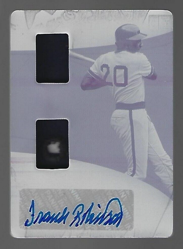 Frank Robinson 2020 Immaculate Collection Hats Off Relics Autographs Plates 1/1