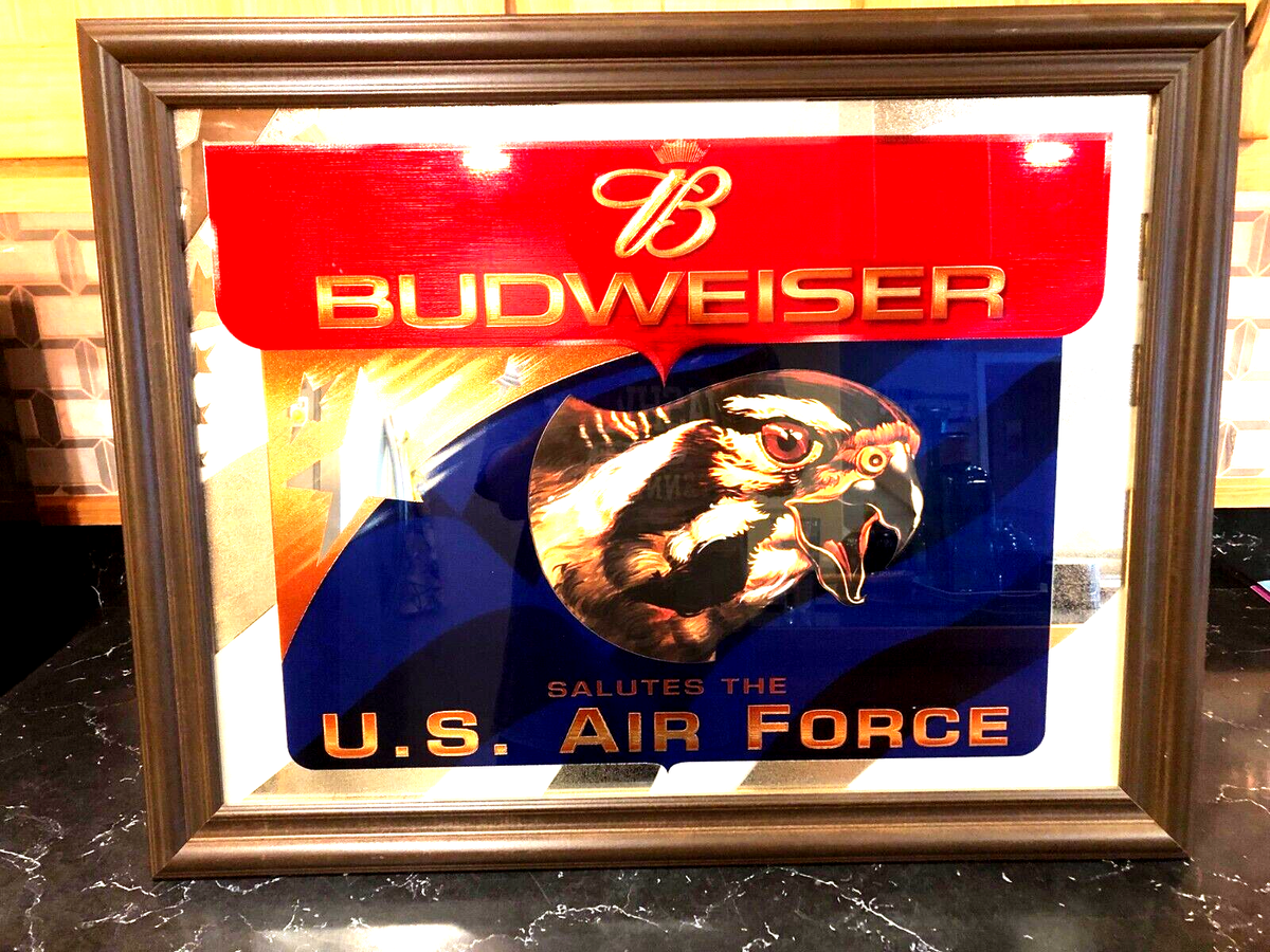 Budweiser ミラー Vintage 1995 Budweiser Deer And Pheasant Mirror 33 1/2 “ X