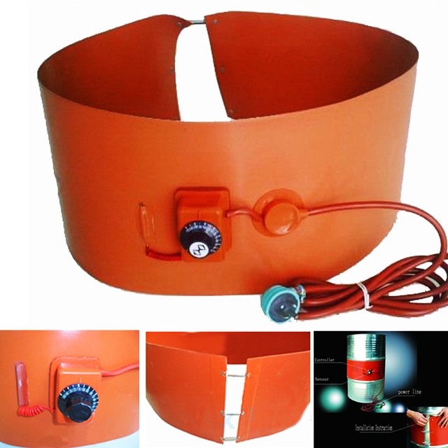 55 Gallon 1000w Silicone Band Drum Heater Oil Biodiesel Metal Barrel