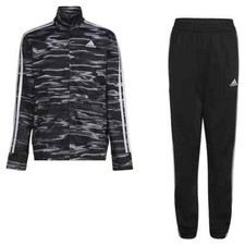 adidas Boy's Kids Black Multi AOP Tricot Track Set AG6511Y Sizes M/L