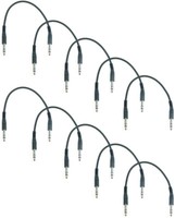 10 X Adam Hall 0,3 M Klinkekabel Patchkabel Sereo Trs Schwarz Klinke Audio Kabel