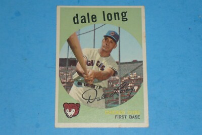 DALE LONG - CHICAGO CUBS FIRST BASE - 1959 TOPPS  BASEBALL CARD  #414