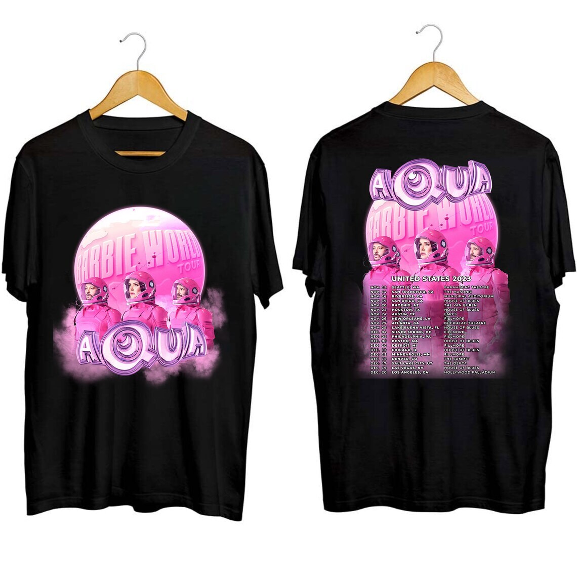 Aqua Band World Tour 2023 Concert Music Pop T-Shirt Gift For