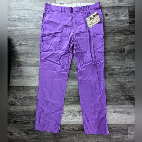 NWT Royal & Awesome Men's Purple Flat Front Golf Pants 40x34 eBay