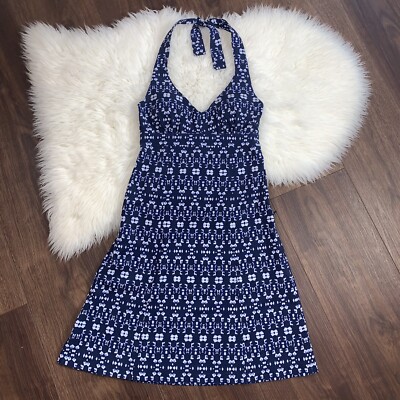 ATHLETA Women's Size 2 Navy Halter Top Side Zip Silky Athletic Dress Golf  Tennis | eBay