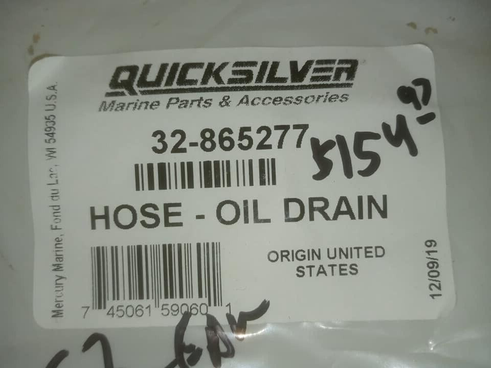 MERCRUISER OIL DRAIN HOSE 32-865277 | eBay