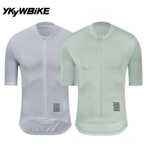 YKYWBIKE Mens Bike Cycling Jersey Short Sleeve Top Bicycle Shirt Maillots Pocket - Picture 1 of 108