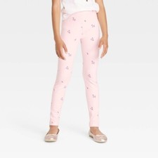 2 DH Cat  Jack Girls Pink Floral Leggings Size XS 4/5 Slim
