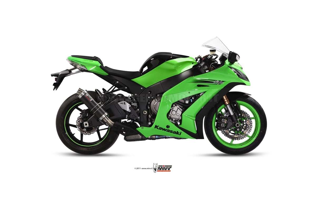 Mivv Exhaust Muffler GP Carbon Fiber for Kawasaki Zx-10 R 2011 > 2015