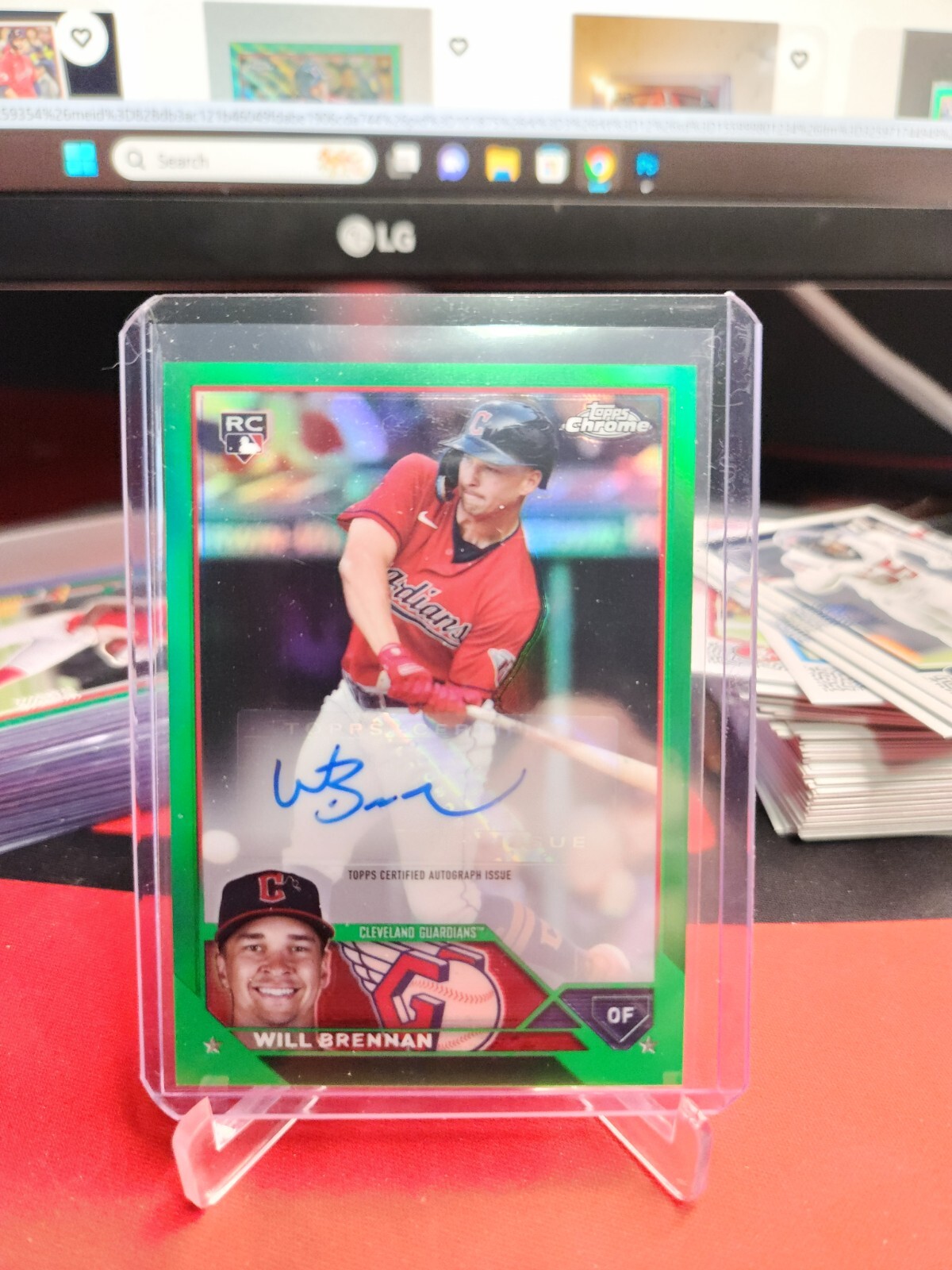 WILL BRENNAN 2023 Topps Chrome AC-WBR Green Rookie Auto 26/99