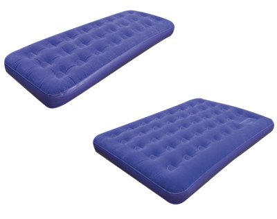 BLUE INFLATABLE MATTRESS CAMPING AIR BED LEISURE OUTDOOR FESTIVAL TRIP