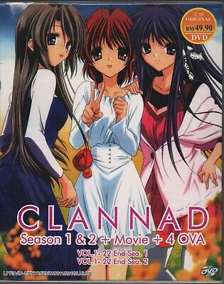 DVD ANIME CLANNAD SEA 1-2 COMPLETE TV SERIES VOL.1-44 END +MOVIE +OVA+ FREE  DVD