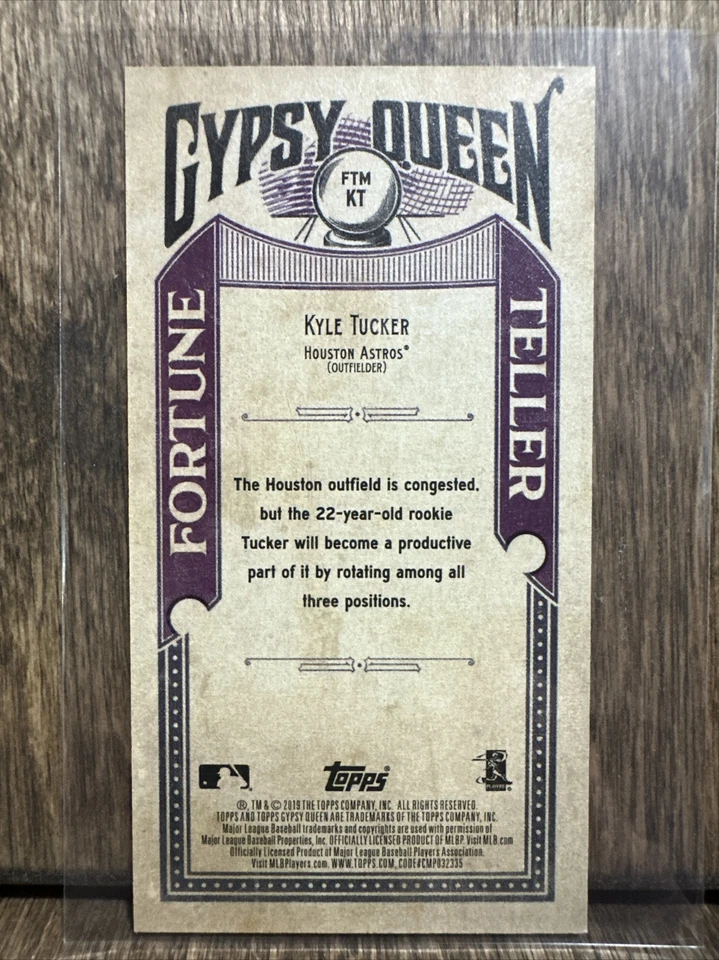 2019 Topps Gypsy Queen Fortune Teller Mini #FTMKT Kyle Tucker Houston Astros - Image 2 of 2