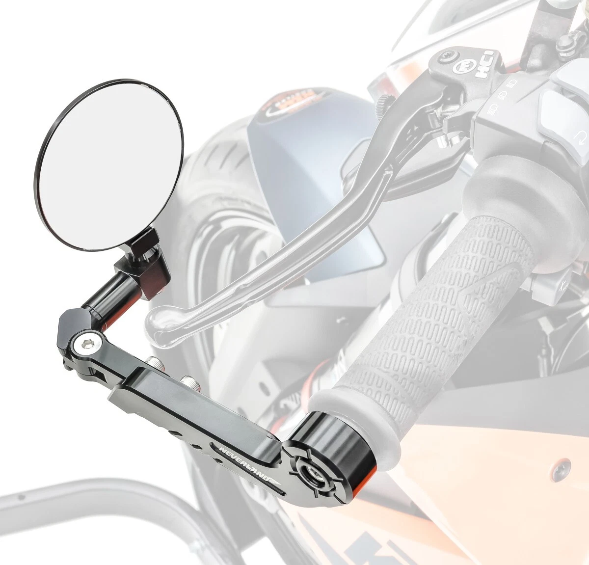 Lever Guard bar end mirror for KTM 690 Supermoto SM R X9A black