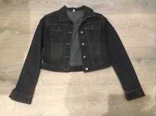IRE Jean Jacket Size M Dark Blue With A Rust Color Made In USA