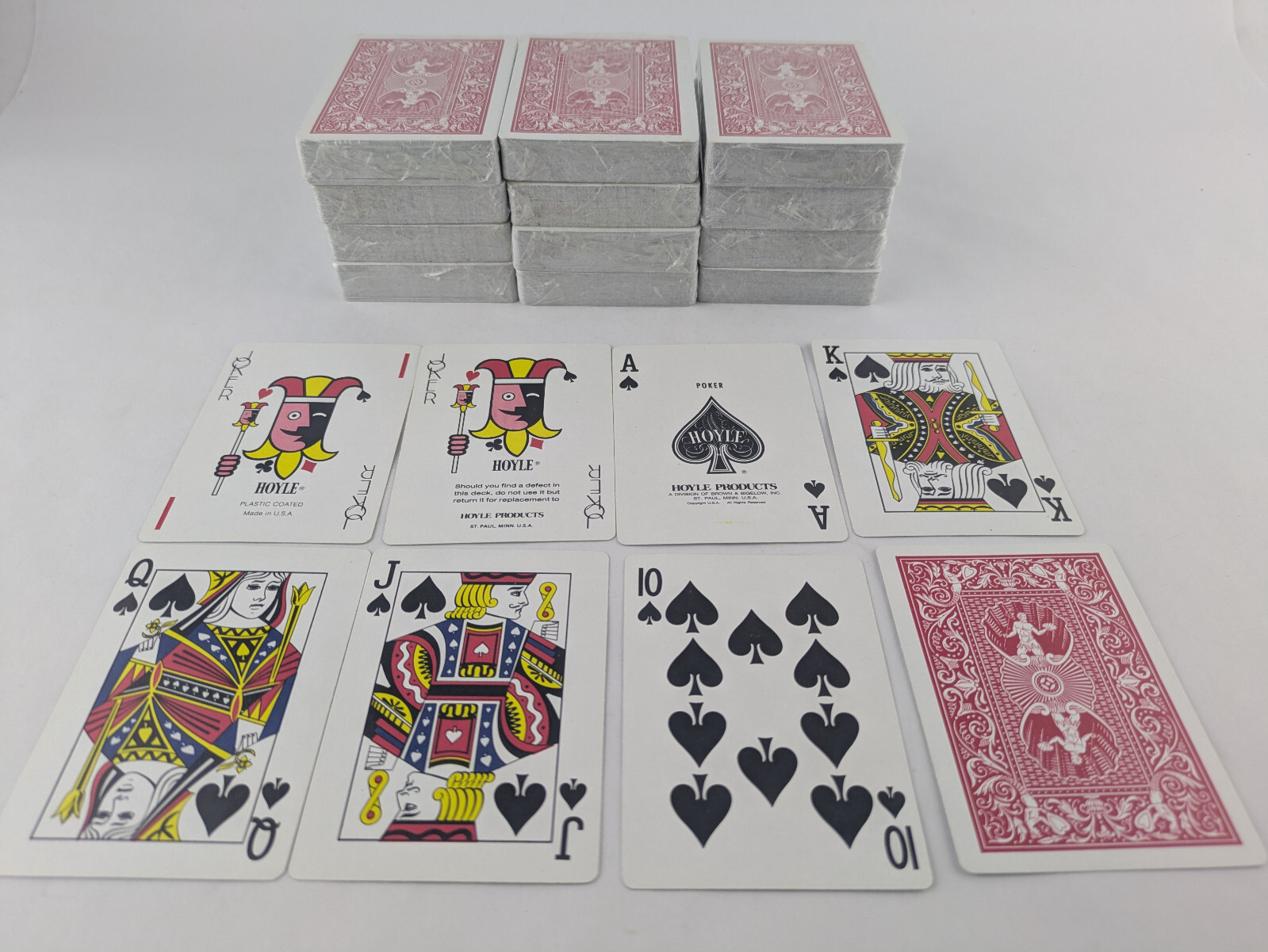 Lot Of 12  Hoyle Vintage Playing Card Sealed Decks Classic Red Clamshell - USA