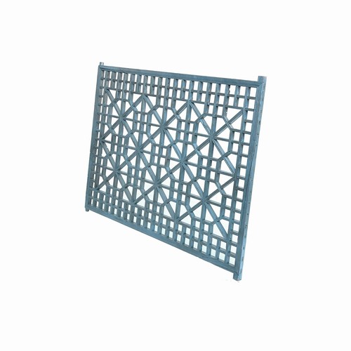 Pannello parete legno geometrico griglia grigio blu rustico vintage ws4554 - Foto 3 di 7
