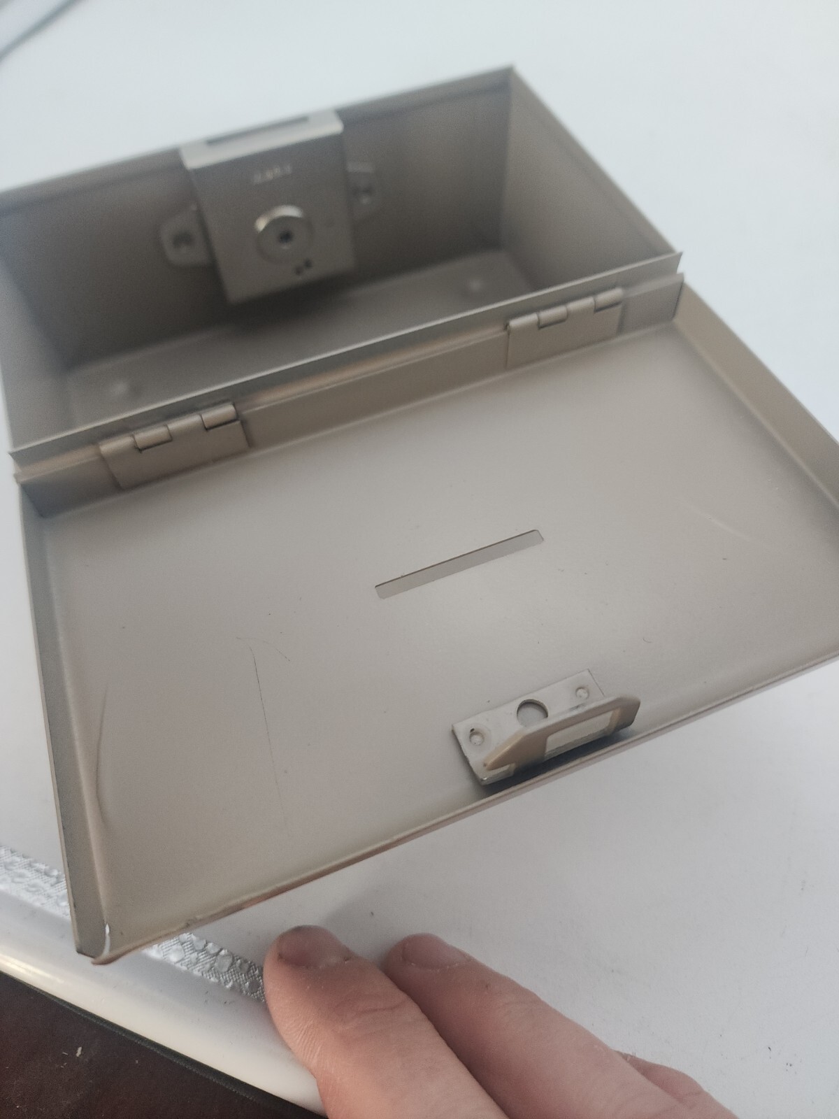 Rockaway Metal Box, Coin Slot, Locking (no key), Made in USA