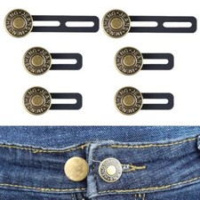 6PCS Extender Button for Jeans Pants, Silicone Pants Waist Extender Button No