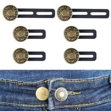 6PCS Extender Button for Jeans Pants, Silicone Pants Waist Extender Button No 